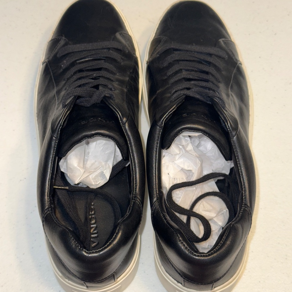 Vince Benfield Platform Sneaker Black Size 10 US - Size 40 EU - Picture 10 of 10